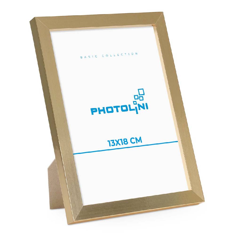 Photolini Bilderrahmen Modern Gold mit Acrylglas Große Rabatte