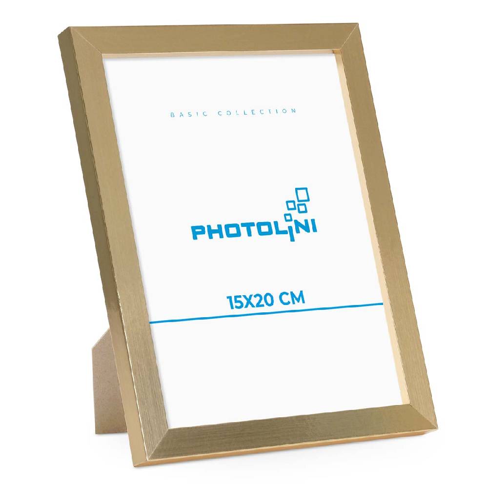 Photolini Bilderrahmen Modern Gold mit Acrylglas Große Rabatte