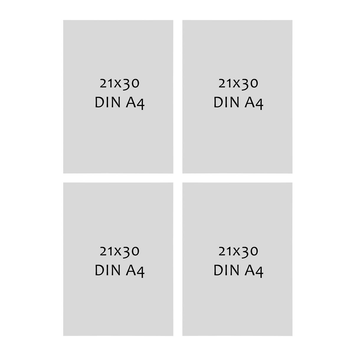Photolini 4er Set Poster-Bilderrahmen Weiß 21x30 cm / DIN A4 Modern aus MDF mit Acrylglas Sonderangebote