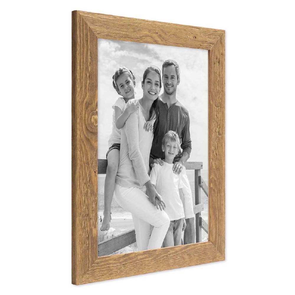 Photolini Holz-Bilderrahmen Strandhaus Eiche-Optik Rustikal Nur für heute