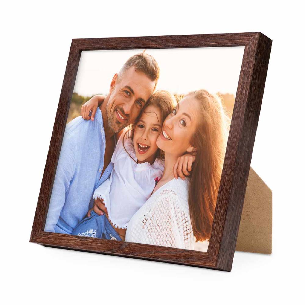 Photolini Holzrahmen Eiche Dunkel mit Acrylglas Riesige Rabatte