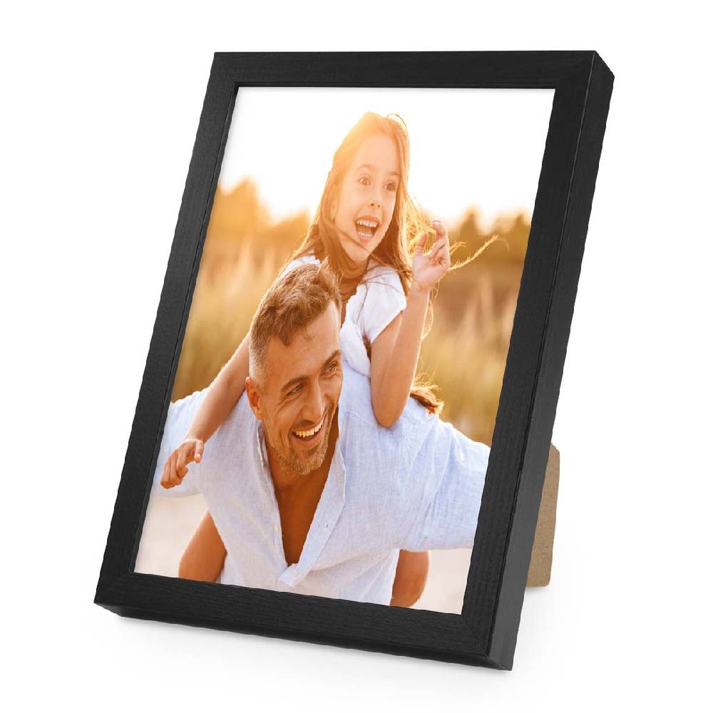 Photolini Holzrahmen Schwarz mit Acrylglas Fabrikladen