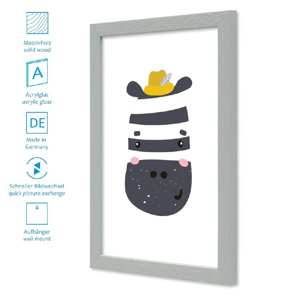 Photolini Bilderrahmen Grau mit Acrylglas 20x30 cm Outlet