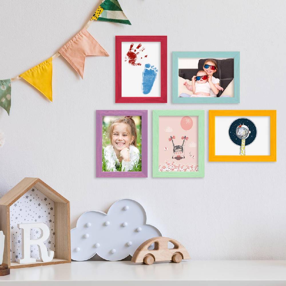 Photolini Bilderrahmen 5er Set Bunt 13x18 cm | Acrylglas im Angebot