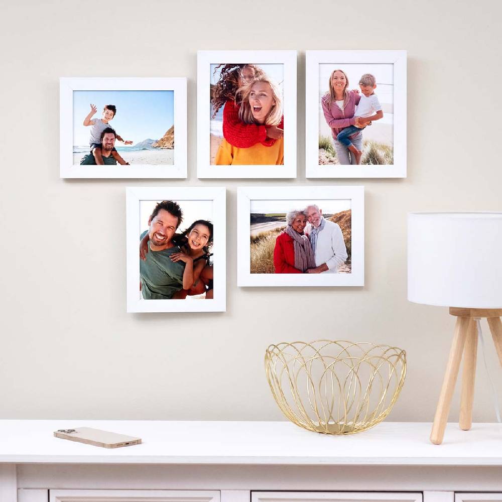 Photolini 10er Bilderrahmen-Set 15x20 cm Modern Weiß MDF Basic Collection Weihnachtsangebot