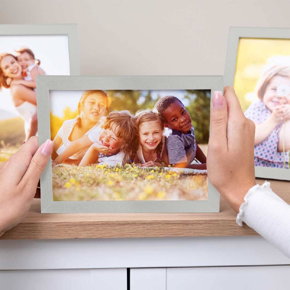 Photolini 10er Bilderrahmen-Set 15x20 cm Modern Silber aus MDF mit Acrylglas Osterangebot