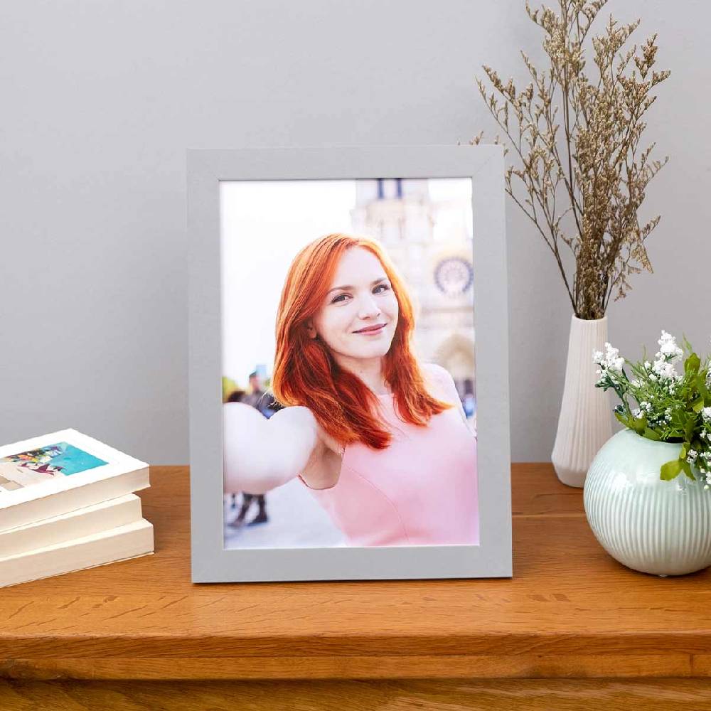 Photolini 10er Bilderrahmen-Set 18x24 cm Modern Silber MDF Basic Collection Neueste Mode