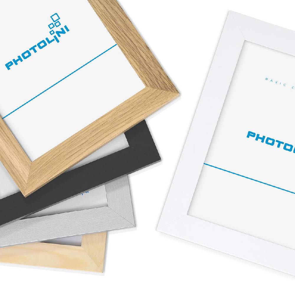 Photolini 10er Bilderrahmen-Set 18x24 cm Modern Silber MDF Basic Collection Neueste Mode