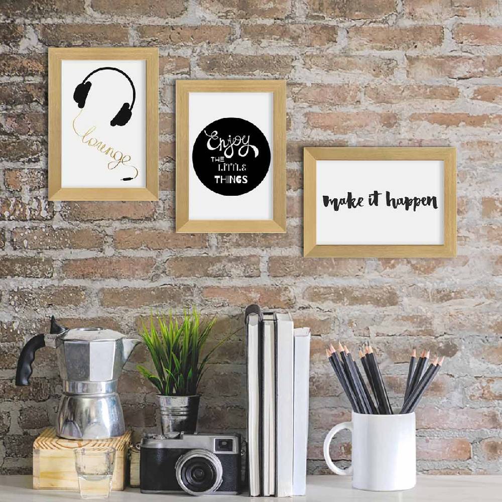Photolini 10er Bilderrahmen-Set 10x15 cm Modern Gold aus MDF mit Acrylglas Bestseller