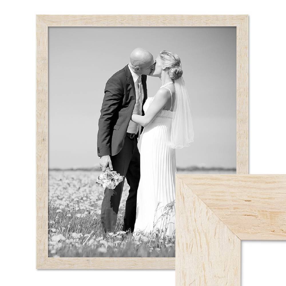 Photolini Bilderrahmen 50x60 cm Strandhaus Rustikal Weiß Massivholz 50% Rabatt mit kostenlosem Versand