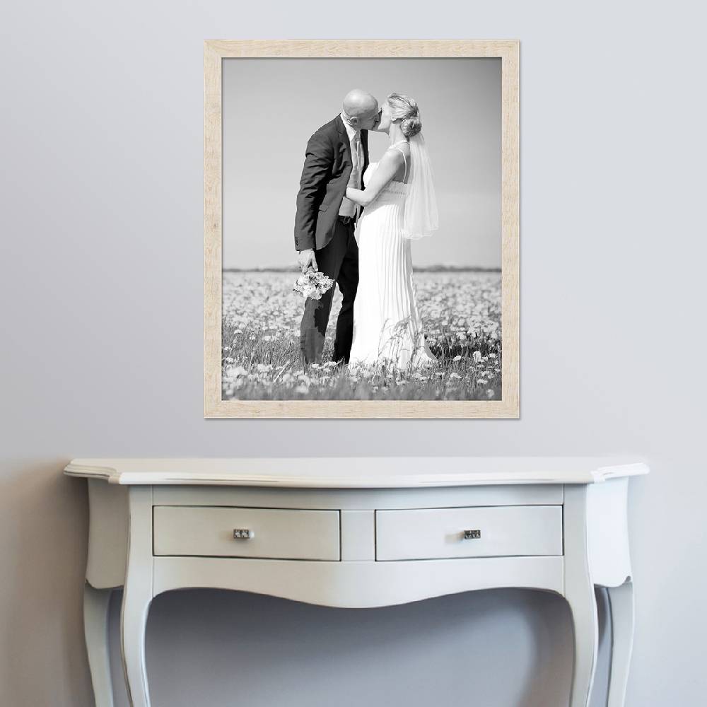 Photolini Bilderrahmen 50x60 cm Strandhaus Rustikal Weiß Massivholz 50% Rabatt mit kostenlosem Versand