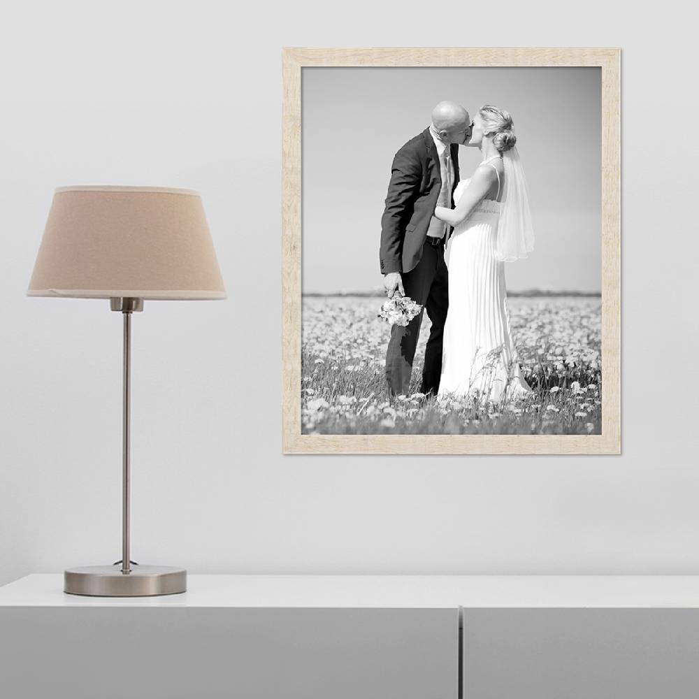 Photolini Bilderrahmen 50x60 cm Strandhaus Rustikal Weiß Massivholz 50% Rabatt mit kostenlosem Versand