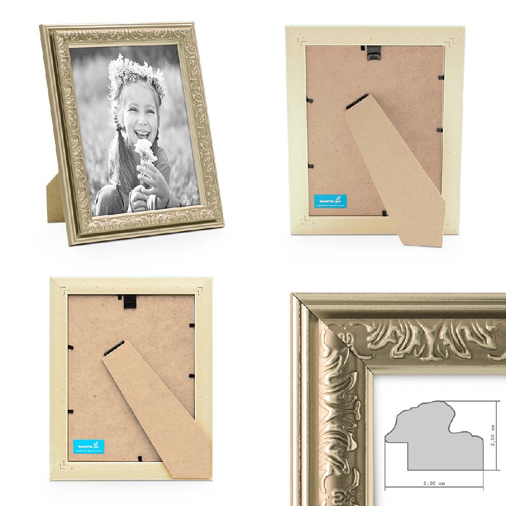 Photolini 15er Bilderrahmen-Set Ornamente Silber Nostalgie Begrenzt auf 3 Tage