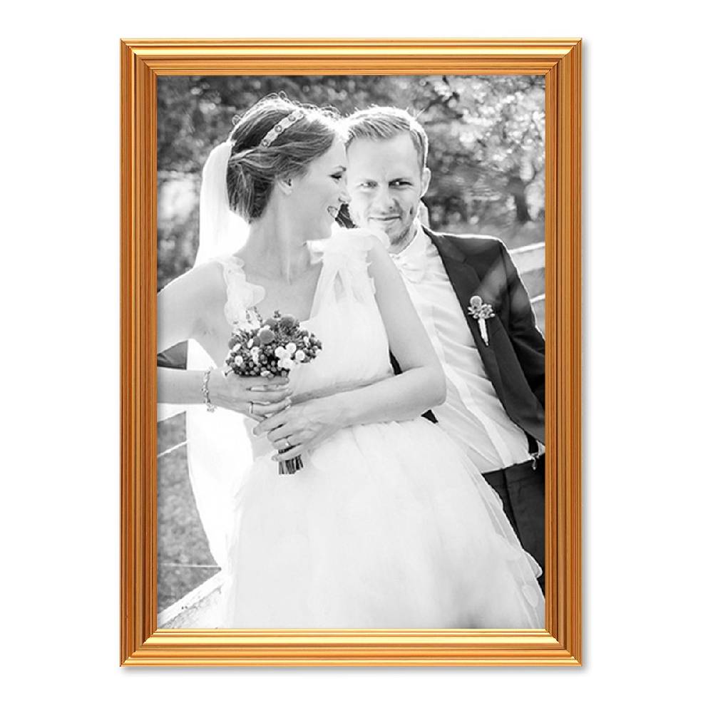Photolini 3er Bilderrahmen-Set Gold Barock Antik 21x30 cm DIN A4 Fotorahmen Im Verkauf