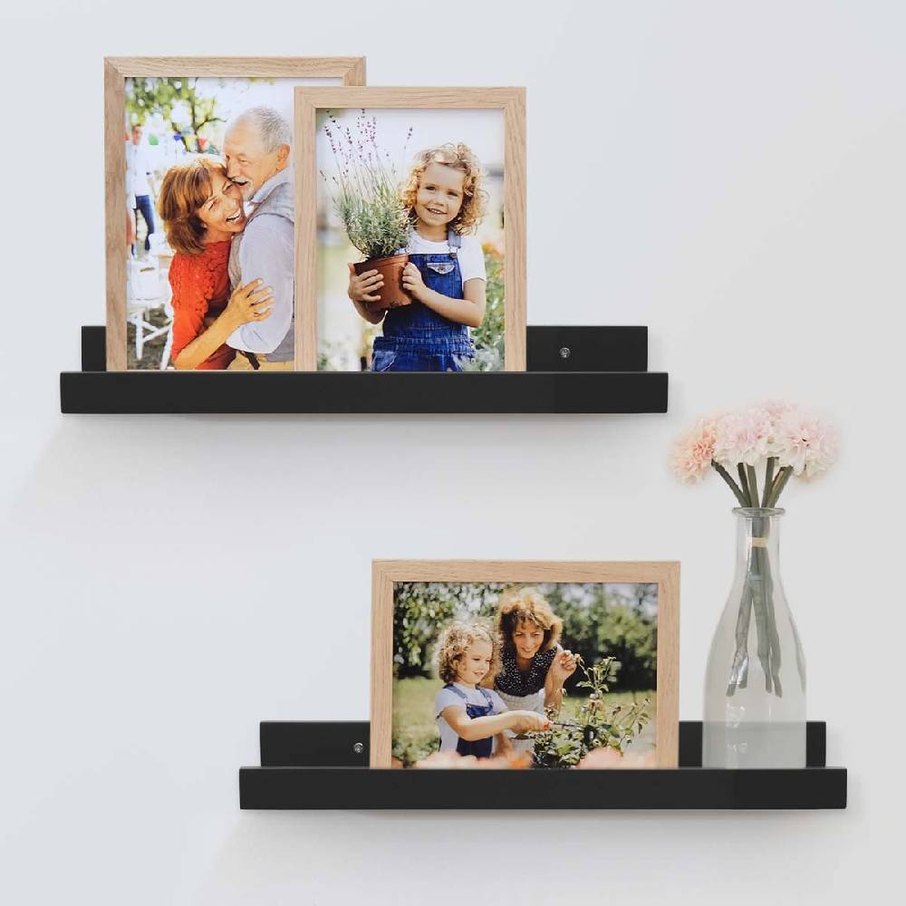 Photolini 2er Set Bilderleiste Schwarz 40 cm Rabatte dieses Monats