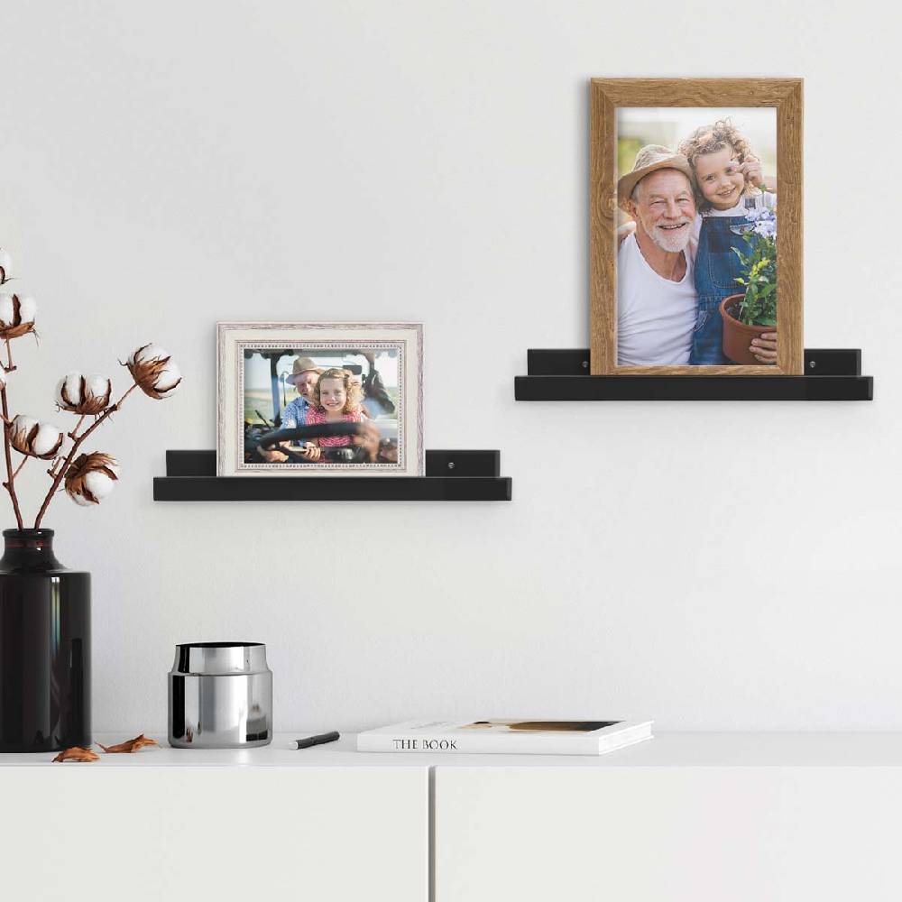 Photolini 2er Set Bilderleiste Schwarz 40 cm Rabatte dieses Monats