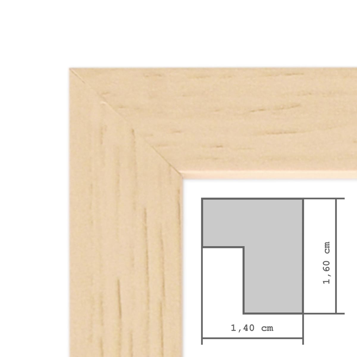 Photolini 4er Set MDF-Bilderrahmen Modern Natur mit Bilderleiste Hotsell