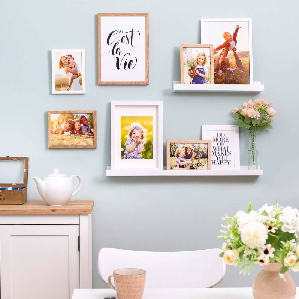 Photolini Bilderleiste Weiß 70 cm im Angebot