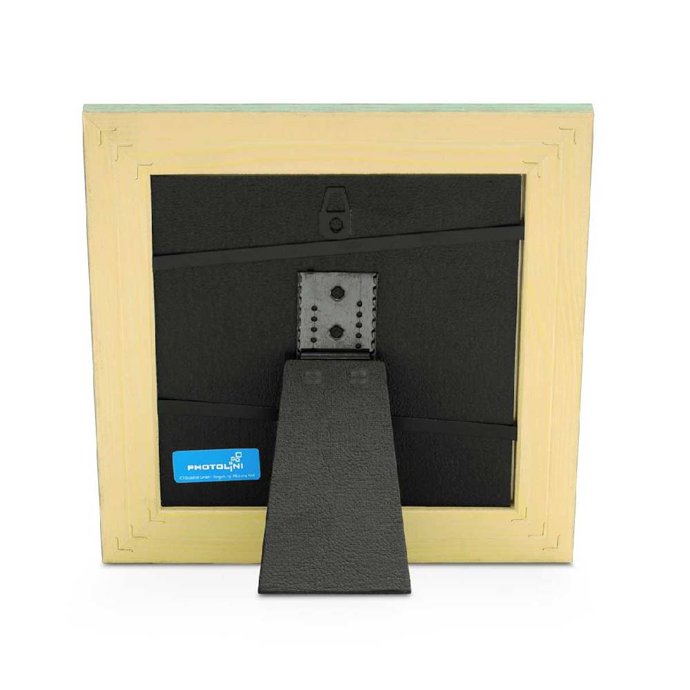 Photolini 5er Bilderrahmen-Set 10x10 cm Strandhaus Blau Rustikal Massivholz Limitierter Zeitrabatt