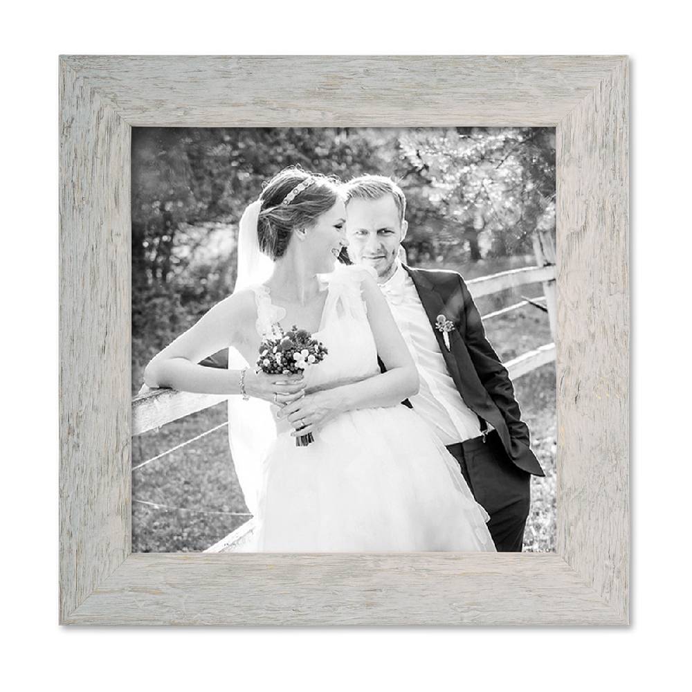 Photolini Holz-Bilderrahmen Strandhaus Grau Rustikal Fabrik Onlineshop