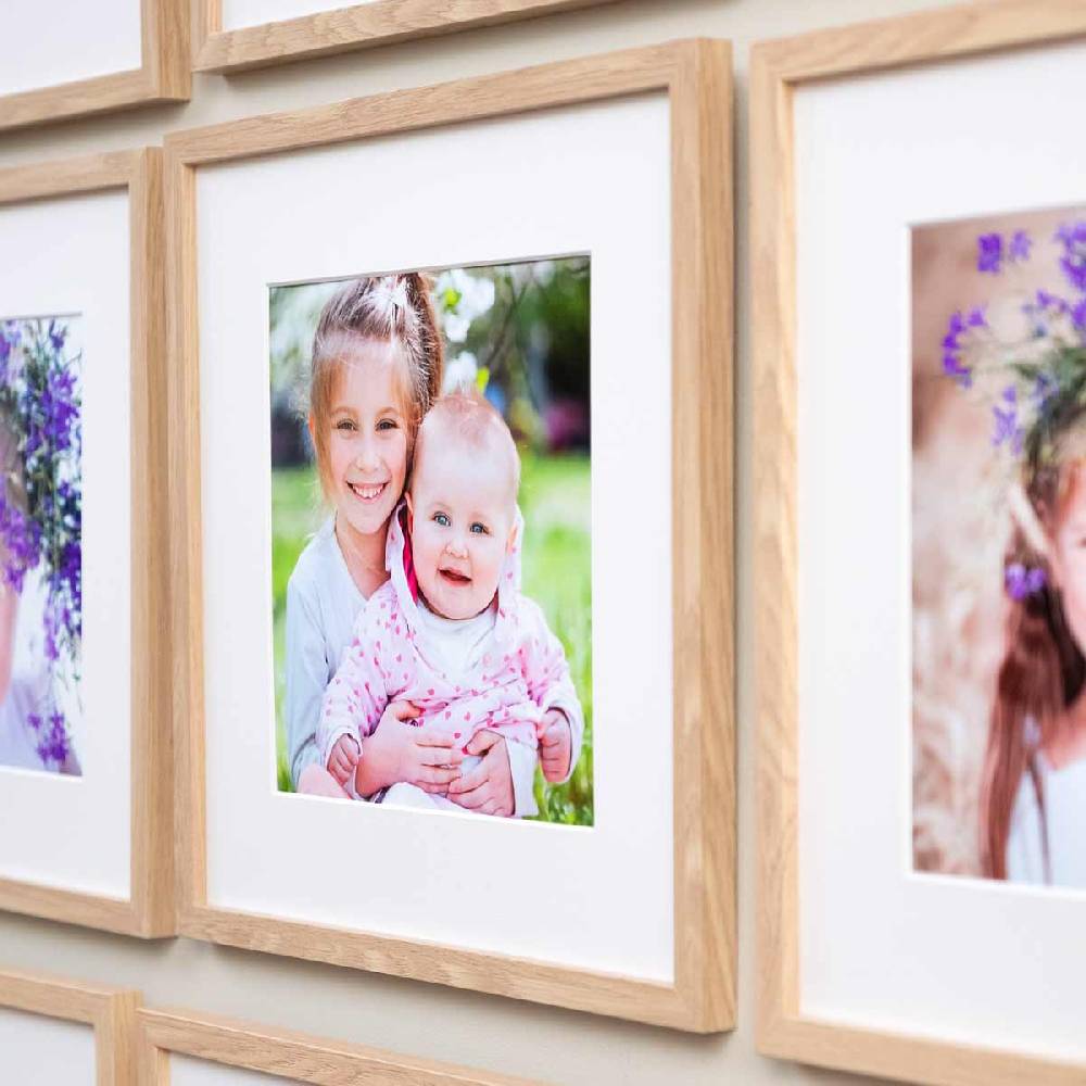 Photolini 9er Set Poster-Bilderrahmen 30x30 cm Modern Natur MDF mit Passepartout Valentinstagsangebot