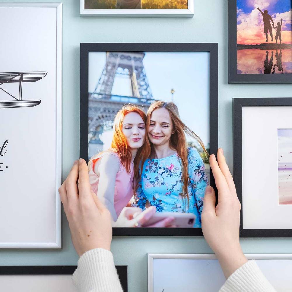 Photolini 14er Bilderrahmen-Set Silber-Schwarz Zeitlich begrenztes Angebot
