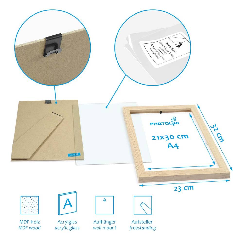 Photolini 15er Bilderwand Treppenhaus - Bilderrahmen-Set Modern Natur aus MDF Sonderangebote