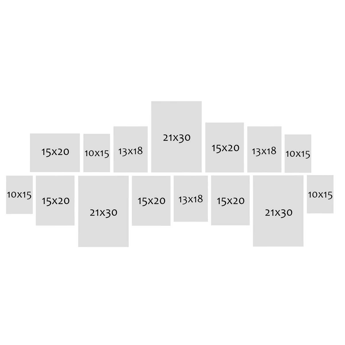 Photolini 15er Set Alu-Bilderrahmen Modern Silber Aluminium-Rahmen Kostenlose Rückgabe