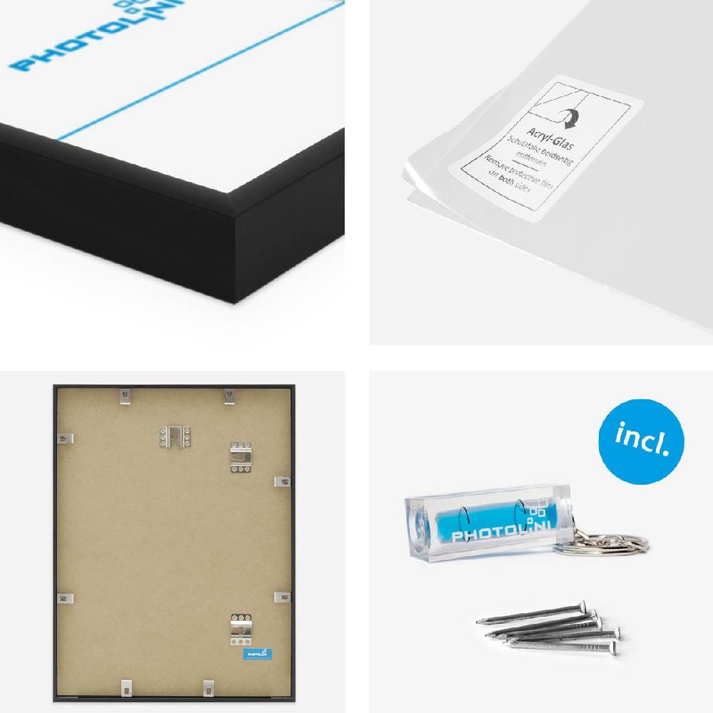 Photolini 17er Set Alu-Bilderrahmen Modern Schwarz Aluminium-Rahmen JETZT KAUFEN