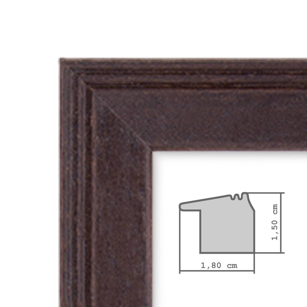 Photolini 9er Set Landhaus-Bilderrahmen Nuss Modern Massivholz-Rahmen und Zubehör Bis zu 50% Rabatt