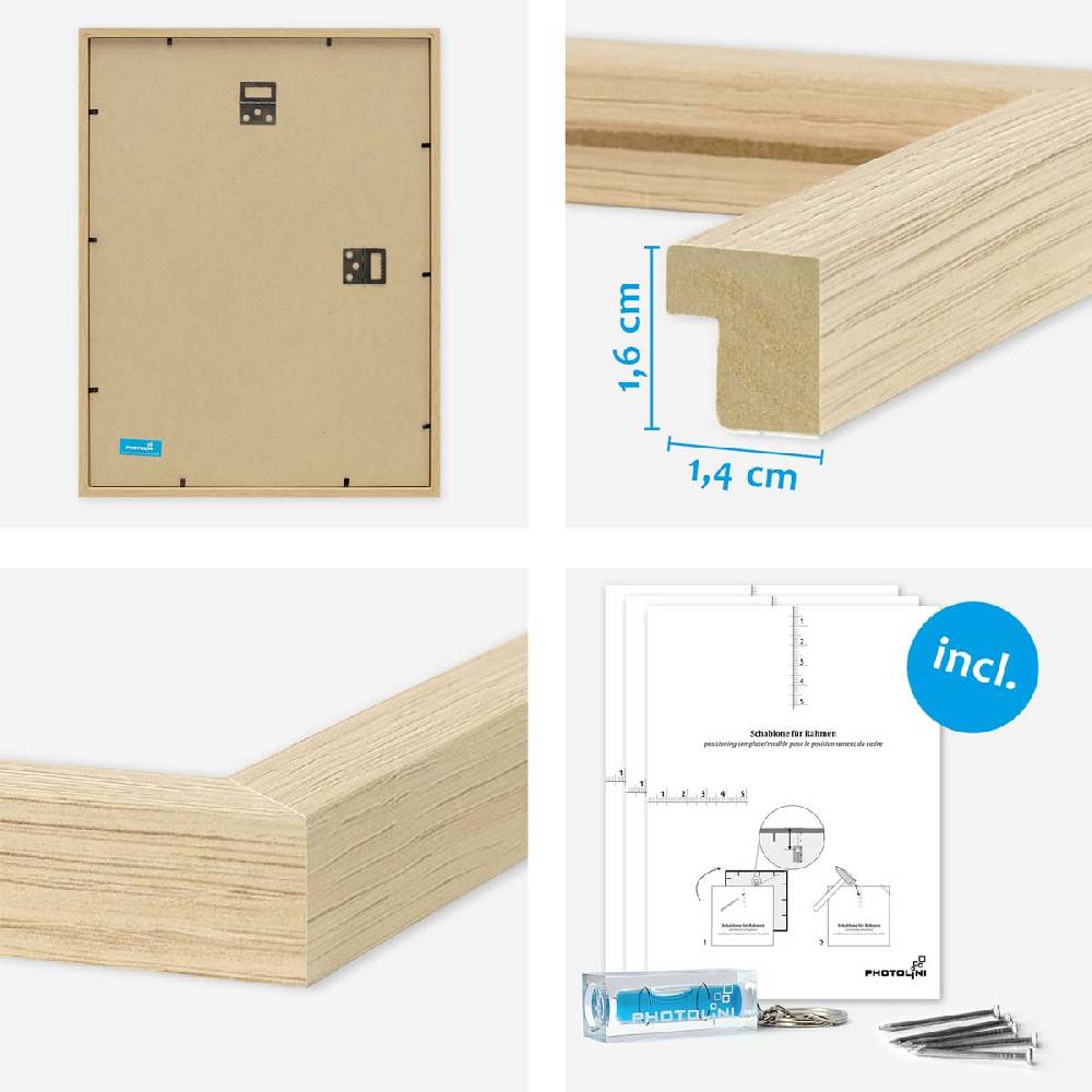 Photolini 10er Set Poster-Bilderrahmen 30x40 cm und 40x50 cm Modern Natur MDF mit Passepartout Bis zu 65% Rabatt