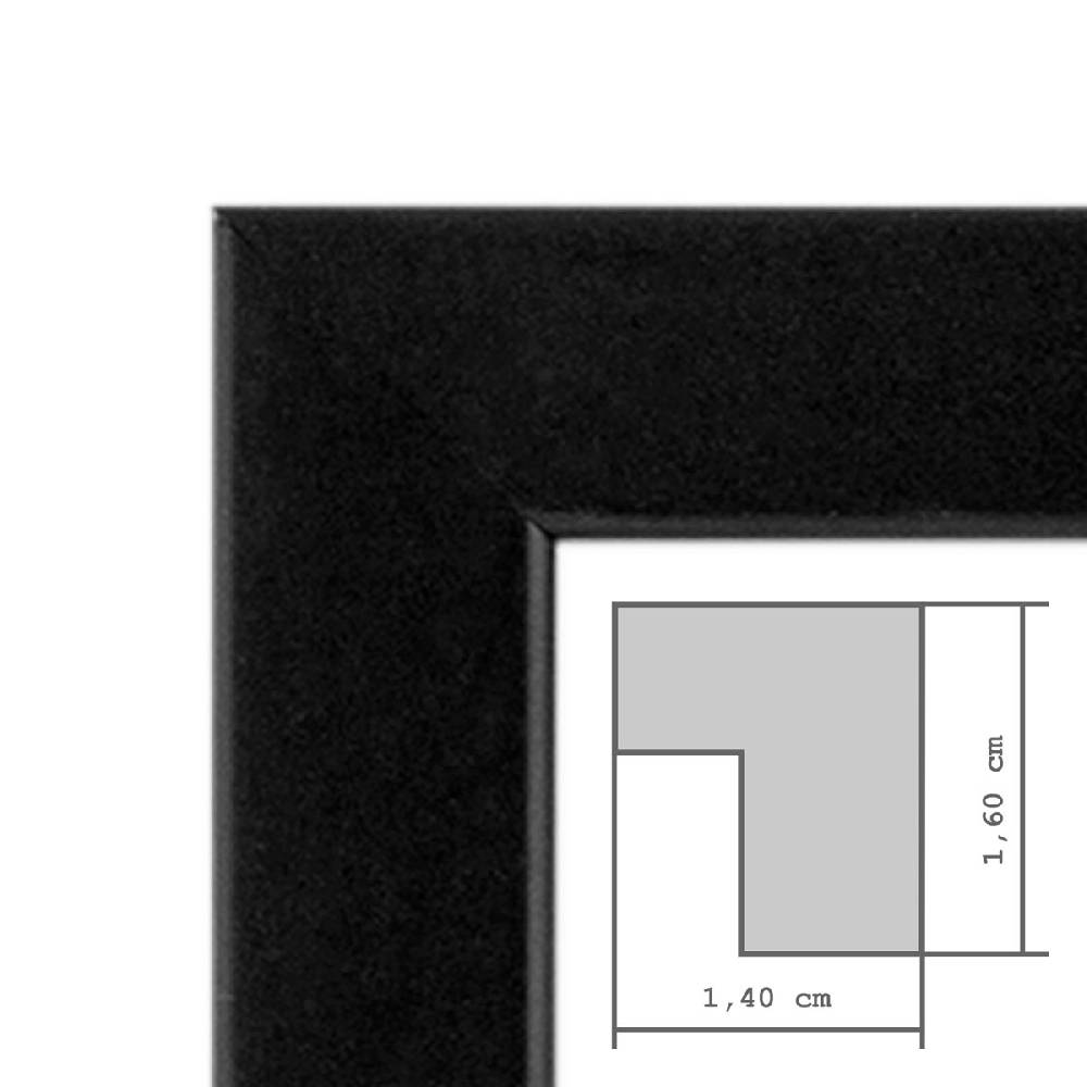 Photolini 9er Bilderrahmen-Set Silber-Schwarz Nur für heute
