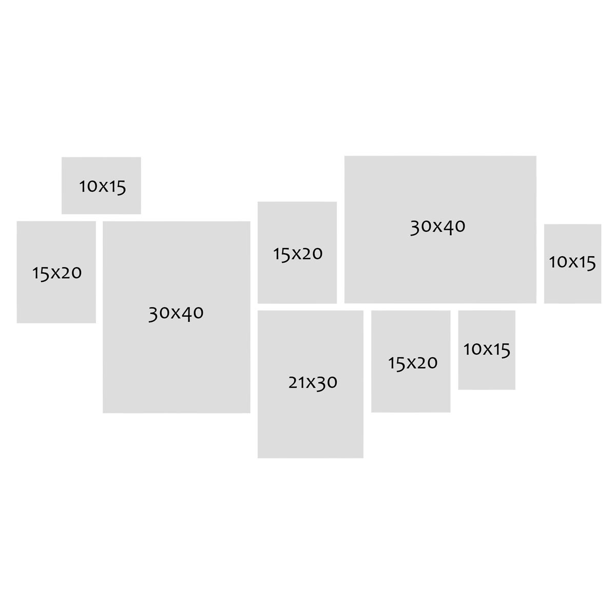 Photolini 9er Bilderrahmen-Set Eiche Massivholz Schmal 10x15 bis 30x40 cm mit Acrylglasscheibe Discount Store für neue Produkte