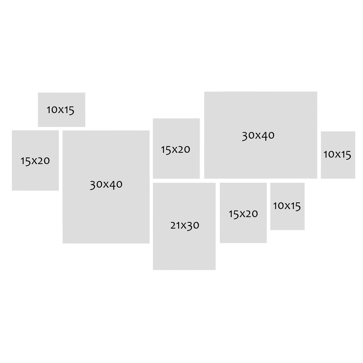 Photolini 9er Bilderrahmen-Set Modern Schwarz aus MDF 50% Rabatt mit kostenlosem Versand