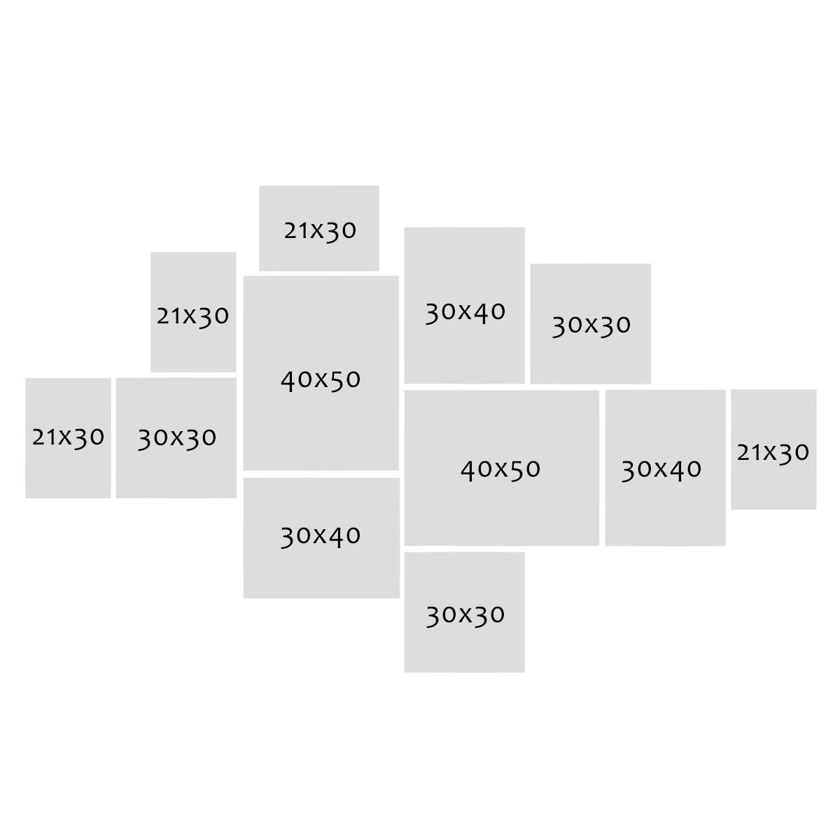 Photolini 12er Bilderrahmen-Set Eiche Dunkel aus MDF 2025