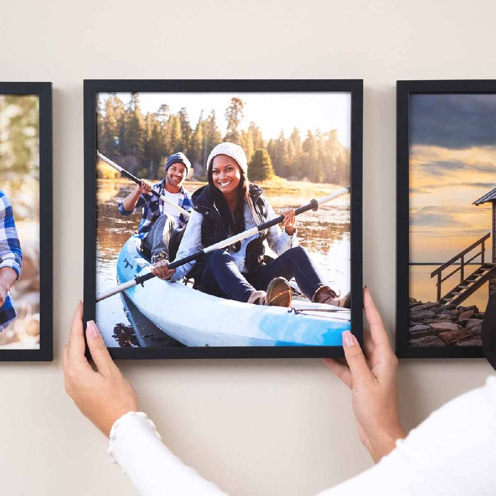 Photolini 3er Set Poster-Bilderrahmen 30x30 cm Modern Schwarz aus MDF mit Acrylglas Zeitlich begrenztes Angebot