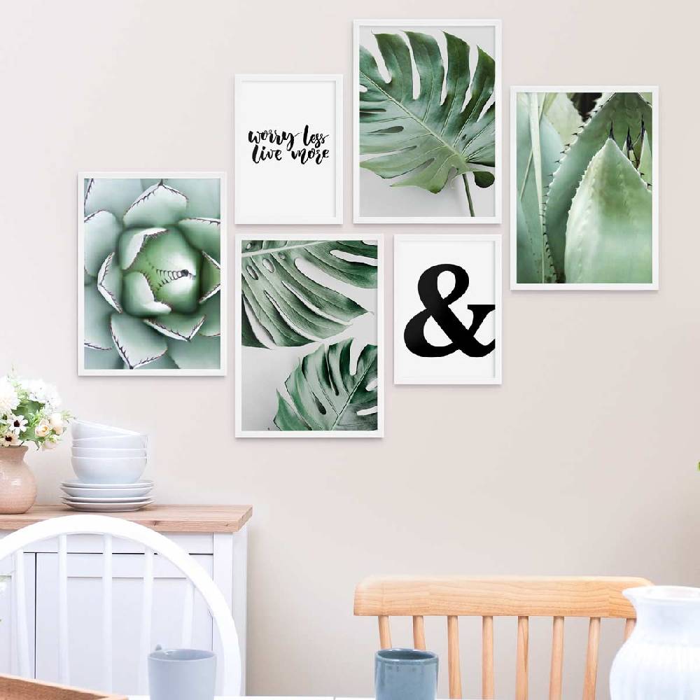 Photolini 6 Bilderrahmen Weiß 4x 30x42 und 2x 21x30 cm / DIN A4 Modern MDF mit Acrylglas Angebote