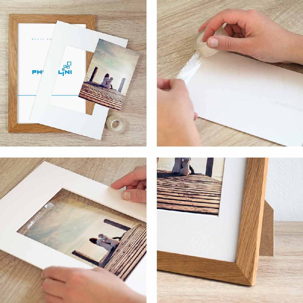 Photolini Passepartout Reinweiß Saisonschlussverkauf