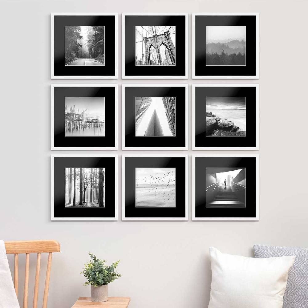 Photolini 10x Passepartout Schwarz Weihnachtsangebot
