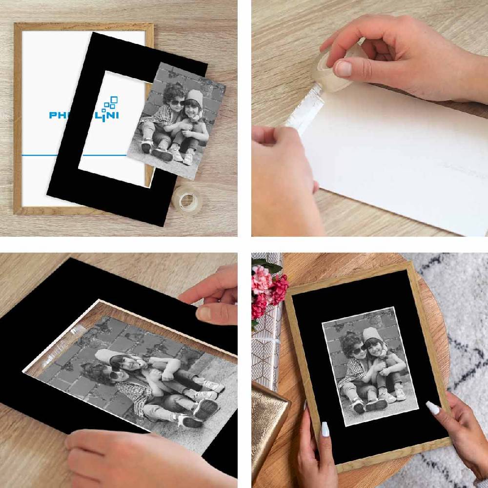 Photolini 5x Passepartout Schwarz Osterangebot