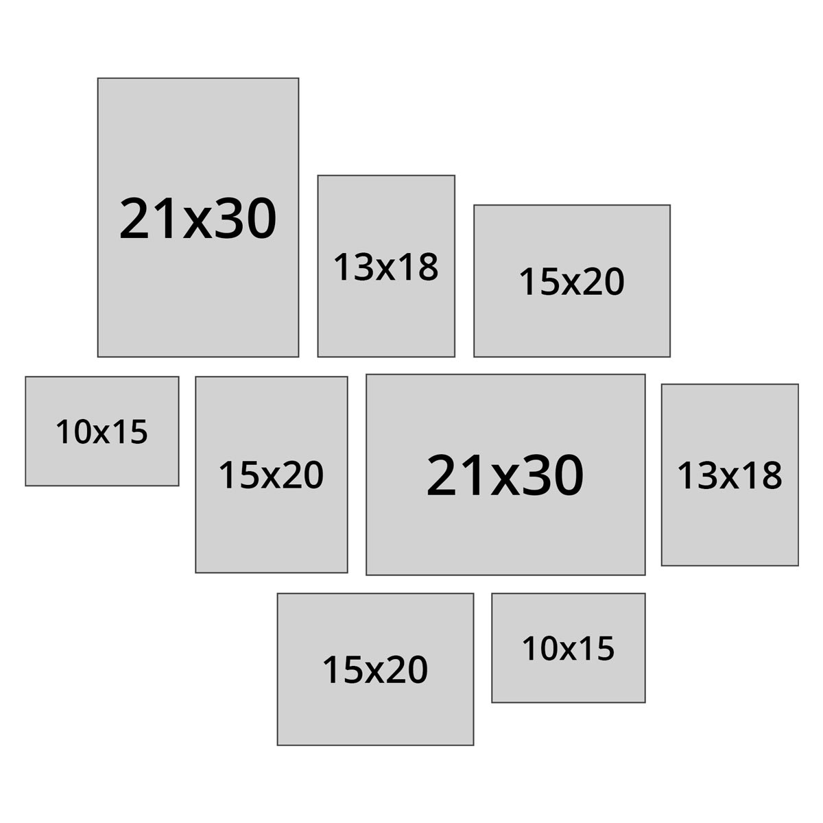 Photolini 9er Set Bilderrahmen Bunt Massivholz 10x15 bis 21x30 cm | Acrylglas Letzte 2 Tage