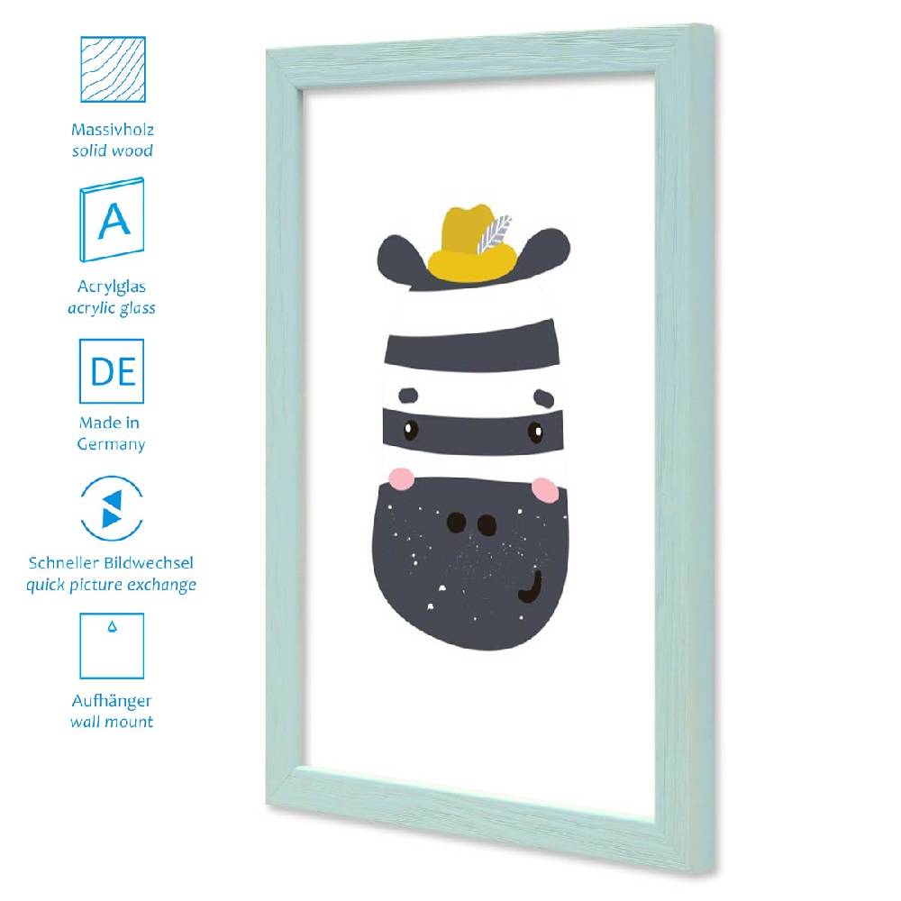 Photolini Bilderrahmen 3er Set Grün Blau Grau A4 21x30 cm | Acrylglas Sonderangebot der Fabrik