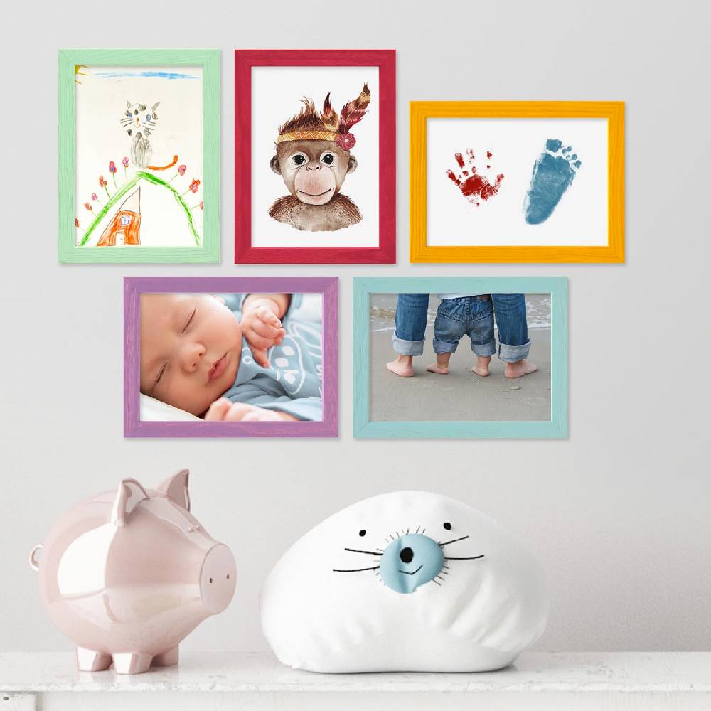 Photolini Bilderrahmen 5er Set Bunt 15x20 cm | Acrylglas Super Rabatt