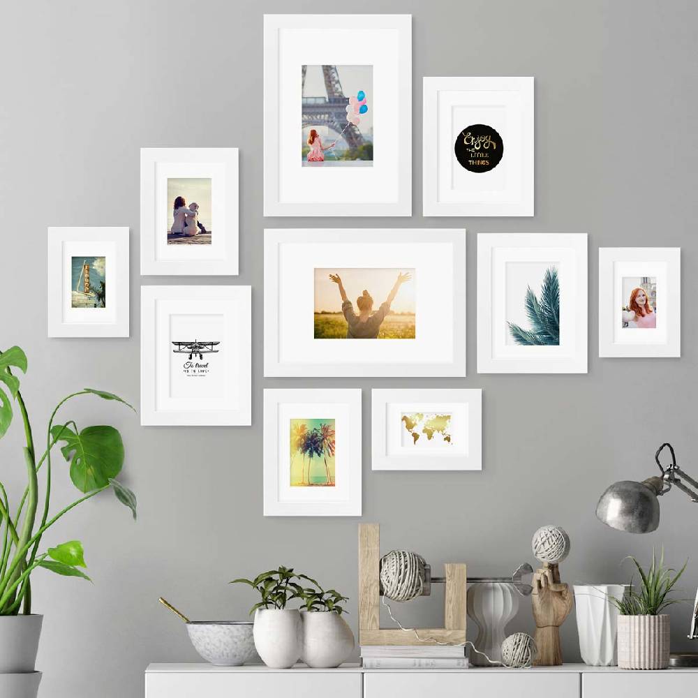 Photolini Passepartouts Creme-Weiß für 10er Rahmen-Set No.1 Speichern exportieren