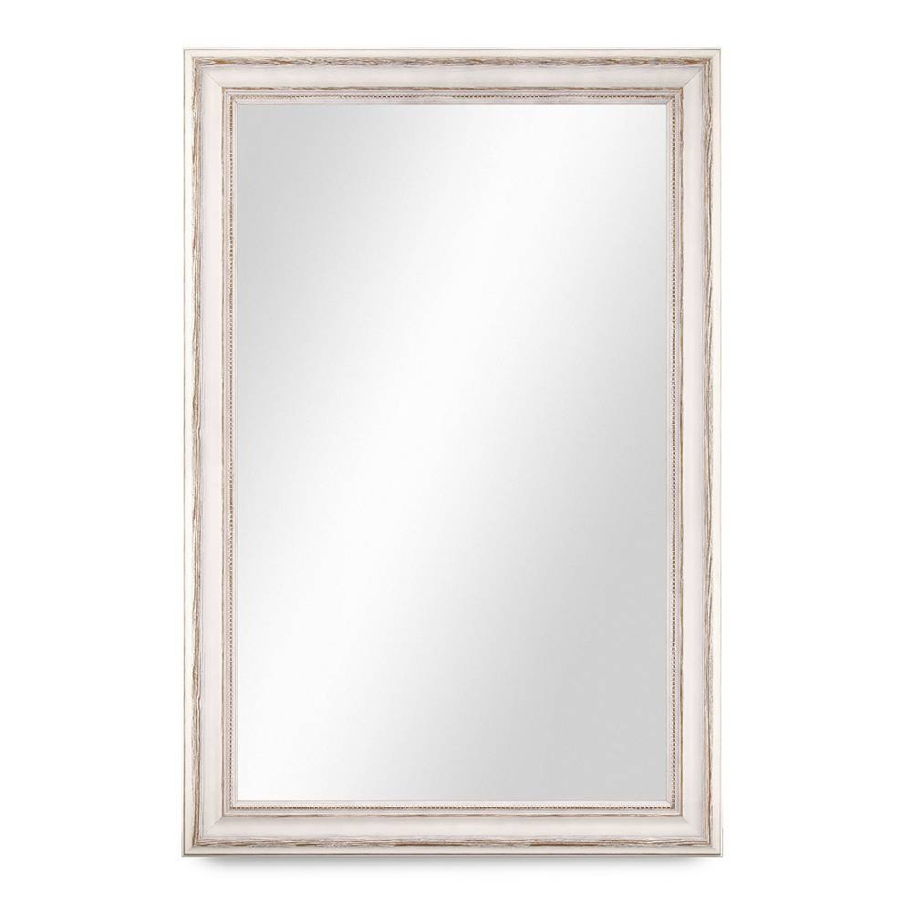 Photolini Wand-Spiegel 50x60 cm im Landhaus-Stil Weiss / Spiegelfläche 40x50 cm Kostenloser Versand