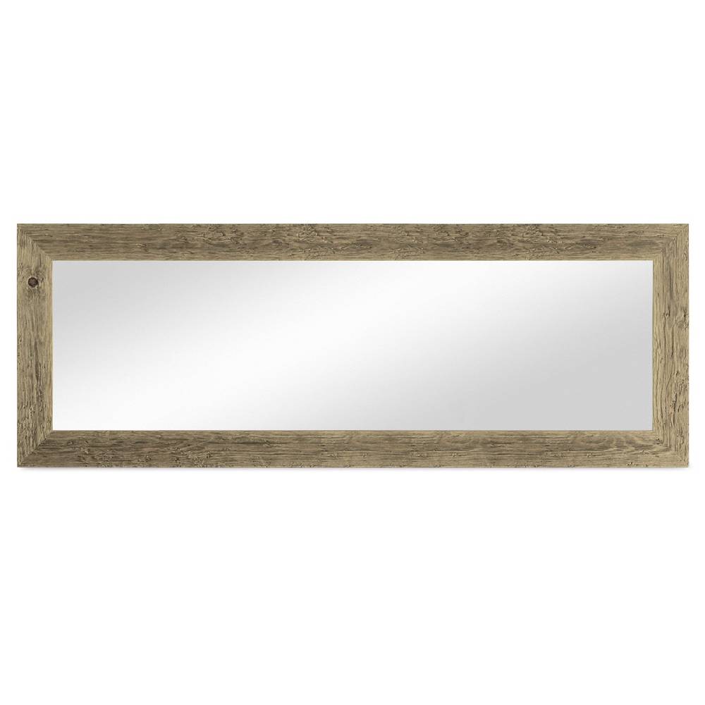 Photolini Wand-Spiegel 40x100 cm im Strandhaus-Stil Breit Eiche-Optik Rustikal / Spiegelfläche 30x90 cm Preisnachlass