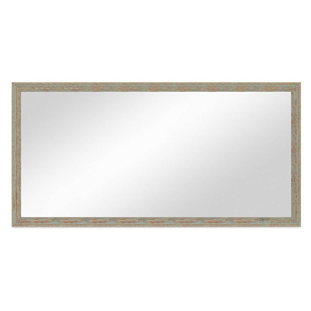 Photolini Wand-Spiegel 56x106 cm Grau-Grün Shabby-Chic Vintage / Spiegelfläche 50x100 cm Weihnachtsangebot