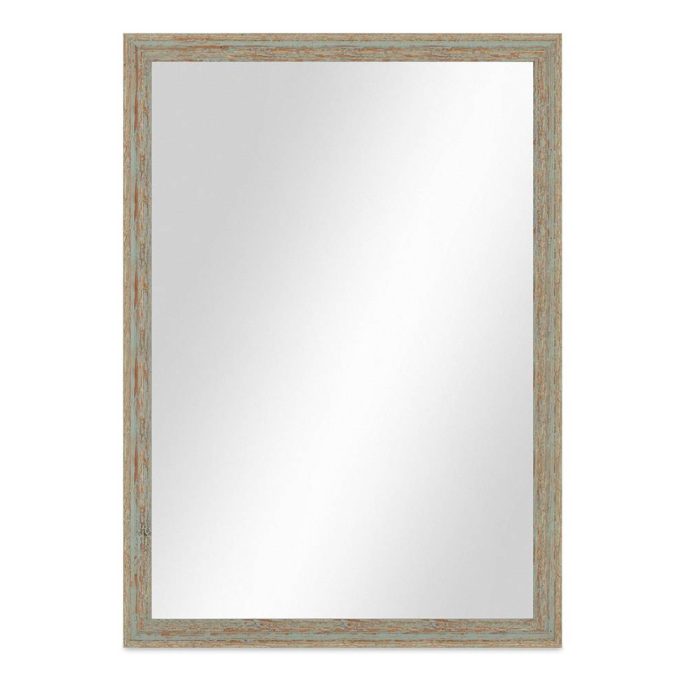 Photolini Wand-Spiegel 56x76 cm Grau-Grün Shabby-Chic Vintage / Spiegelfläche 50x70 cm Muttertagsangebot