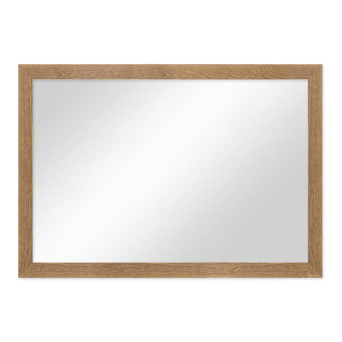 Photolini B-WARE: Wand-Spiegel 46x66 cm im Strandhaus-Stil Eiche-Optik Rustikal / Spiegelfläche 40x60 cm Top Angebot