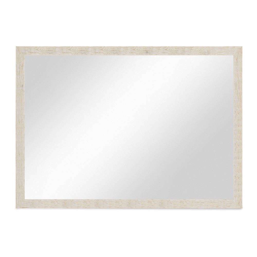 Photolini B-WARE: Wand-Spiegel 56x76 cm im Strandhaus-Stil Rustikal Weiß / Spiegelfläche 50x70 cm Neueste Mode